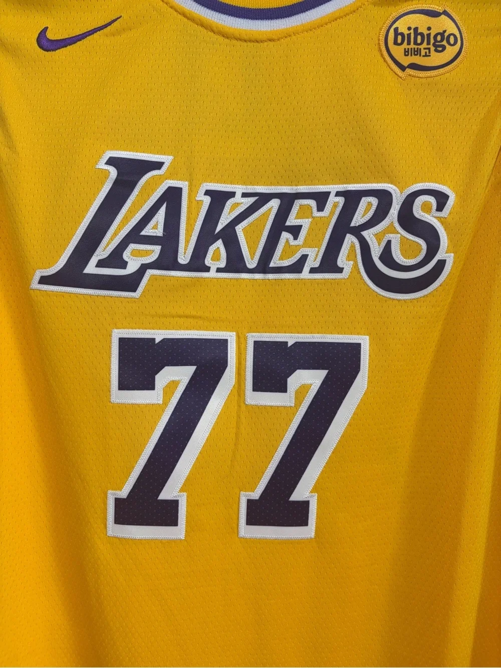 Luka Dončić Los Angeles Lakers Yellow, and Purple Jerseys. Size 52/XL